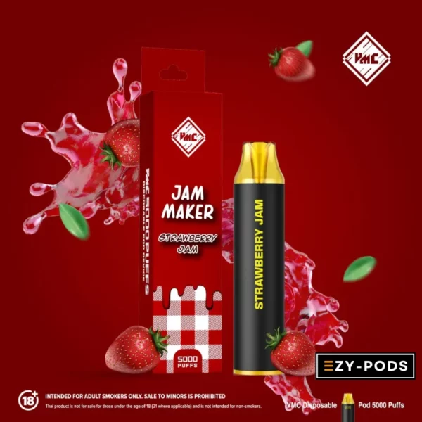 VMC 5000 คำ กลิ่น Strawberry Jam พอตใช้แล้วทิ้ง