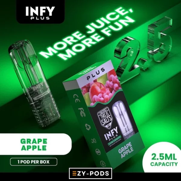 INFY Plus 2.5 ml หัวพอต กลิ่น Grape Apple