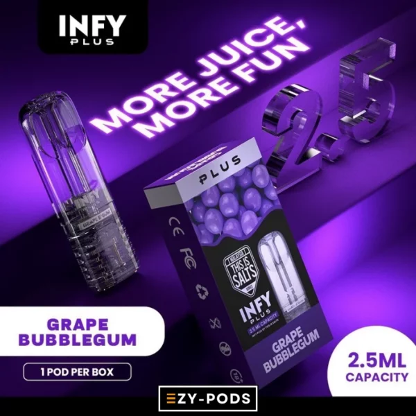 INFY Plus 2.5 ml หัวพอต กลิ่น Grape Bubblegum