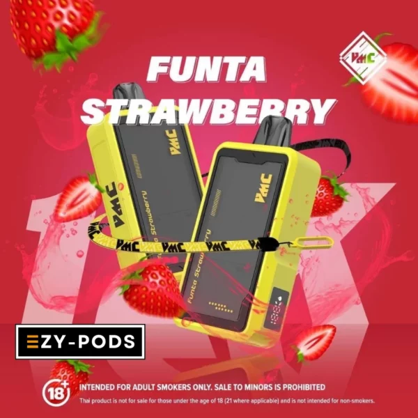 VMC 12000 Puffs พอตใช้แล้วทิ้ง กลิ่น Funta Strawberry