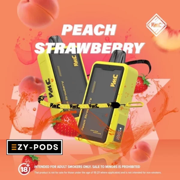 VMC 12000 Puffs พอตใช้แล้วทิ้ง กลิ่น Peach Strawberry