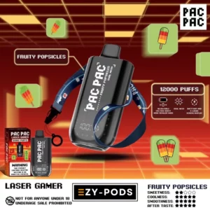 พอตใช้แล้วทิ้ง PACPAC Laser Gamer 12000 คำ กลิ่น Fruity Popsicles