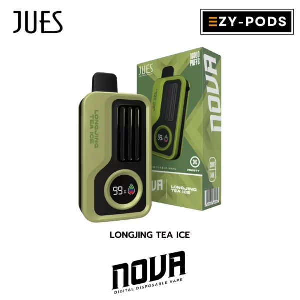 พอตใช้แล้วทิ้ง JUES NOVA 10000 คำ กลิ่น Longjing Tea Ice