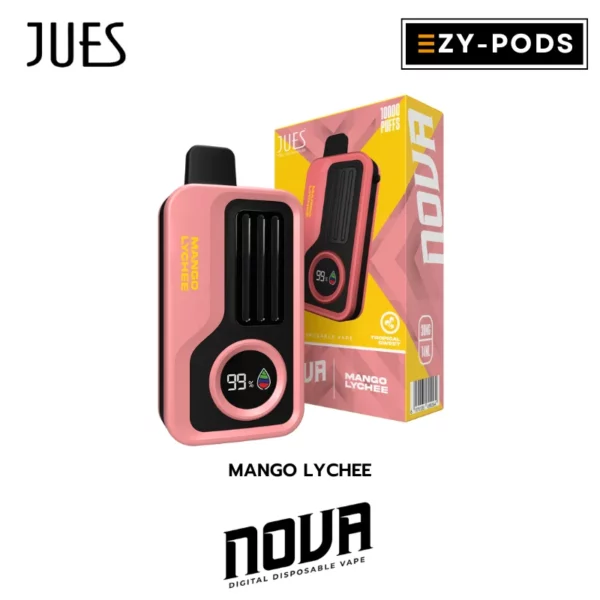 พอตใช้แล้วทิ้ง JUES NOVA 10000 คำ กลิ่น Mango Lychee