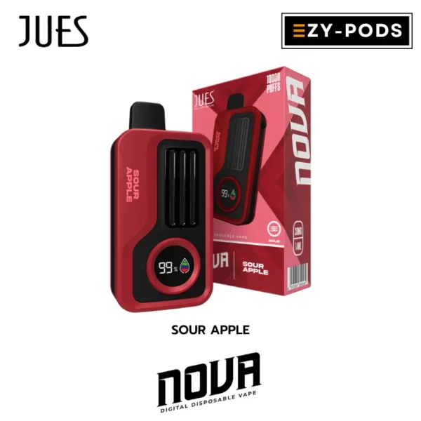 พอตใช้แล้วทิ้ง JUES NOVA 10000 คำ กลิ่น Sour Apple